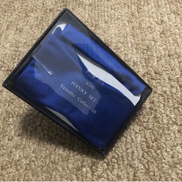 Pure Silk Bow Tie and Hanky Set - Picture 1 of 1